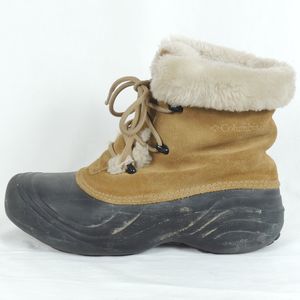 Columbia Sierra Blizzard Women's Size 8 Waterproof Boots Tan/Black YL1409-254